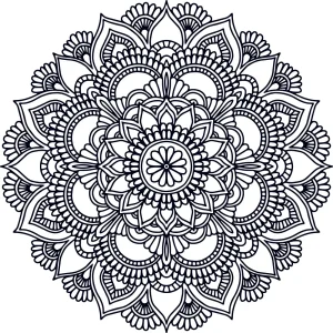V Dance Floor | Black & White Mandala