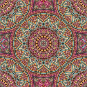 V Dance Floor | Vibrant Petal Geometry