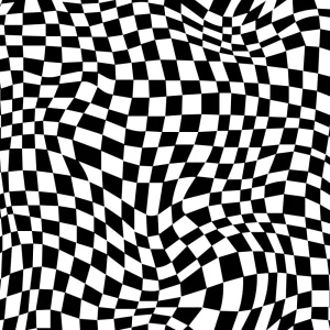 V Dance Floor | Black & White Checkerboard Illusion