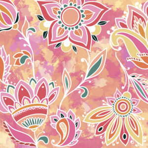 V Coral Bloom Boho Wedding Dance Floor 10 Ft х 10 Ft