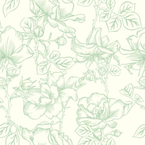 Sage Botanical Line Art Wedding Dance Floor V 10 Ft х 10 Ft
