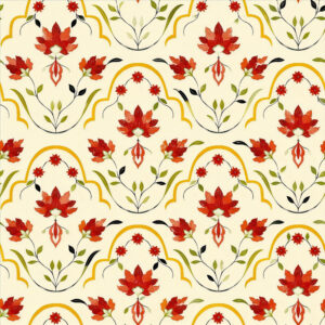 Indian Lotus Floral Wedding Dance Floor V 10 Ft х 10 Ft