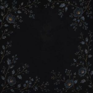 Midnight Floral Monogram Wedding Dance Floor V 10 Ft х 10 Ft